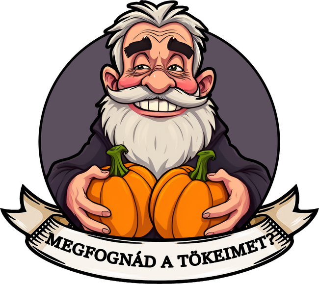 Tökös csávó - ˝Megfognád a tökeimet?˝ - Fekete felirat
