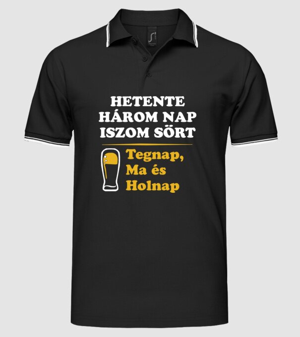  minta fekete pólón