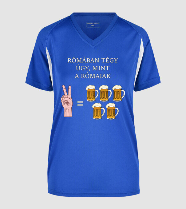  minta királykék pólón